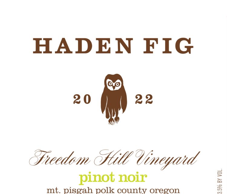 Haden Fig Pinot Noir Willamette Valley 22