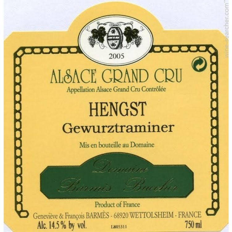 Domaine Barmes-Buecher Gewurtztraminer Grand Cru Hengst Vny 19