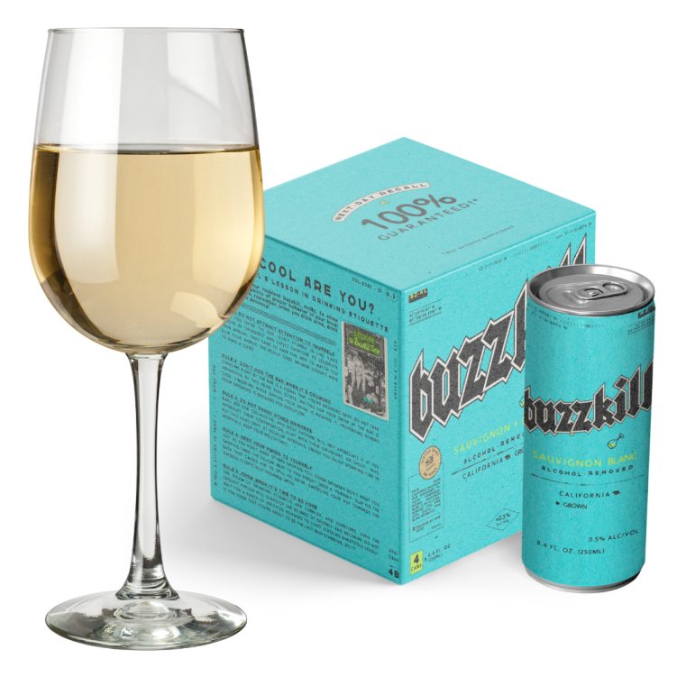 Buzzkill Sauvignon Blanc (Alc Removed) Cans 